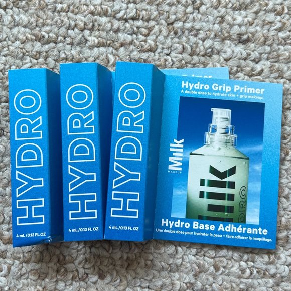 BNIB 3X LOT Milk Makeup Hydro Grip Primer Moisturizer Travel Mini w/ Pump - Picture 2 of 2